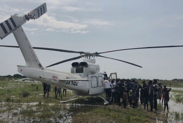 Bell 412 Helicopter in Pibor South Sudan